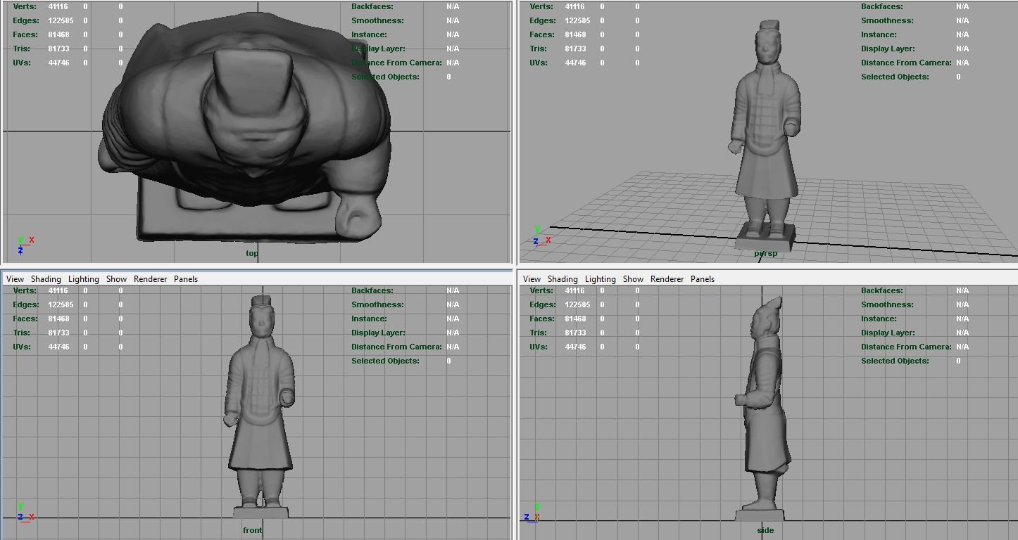 Terracotta Warriors Officer Low-poly 3D model_8