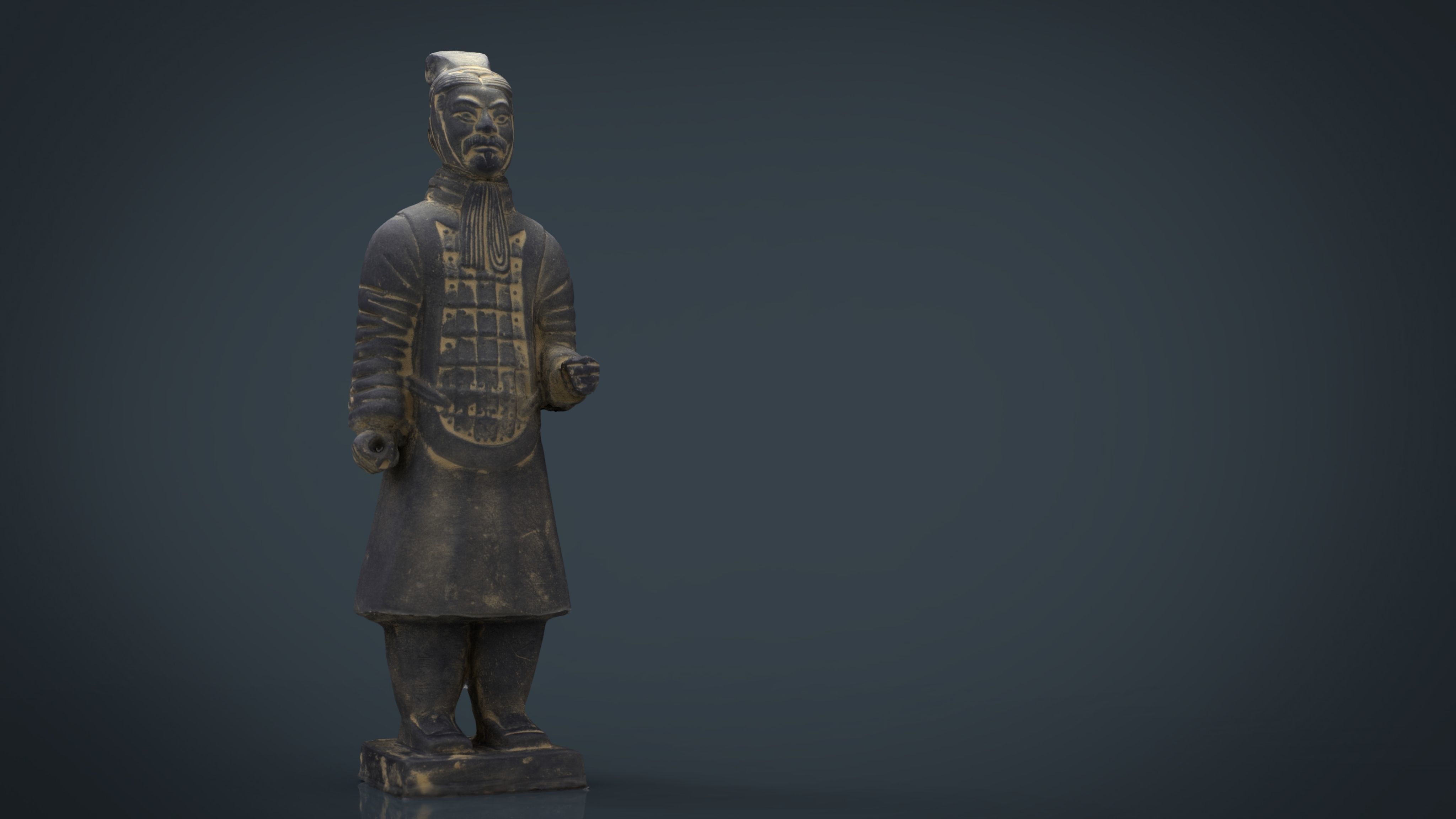 Terracotta Warriors Officer Low-poly 3D model_2