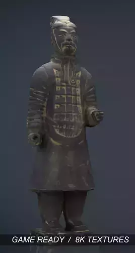 Terracotta Warriors Officer Low-poly 3D model