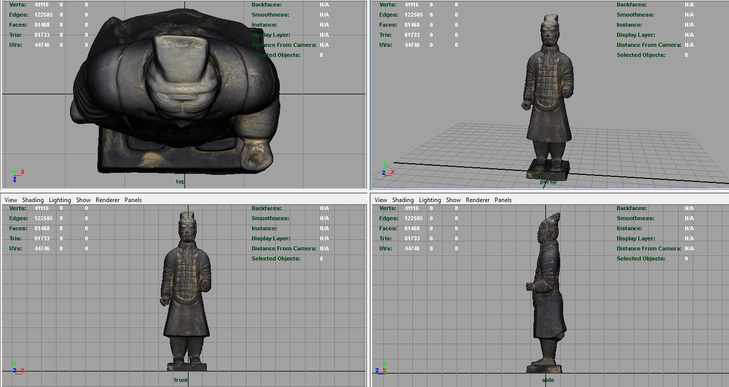 Terracotta Warriors Officer Low-poly 3D model_9