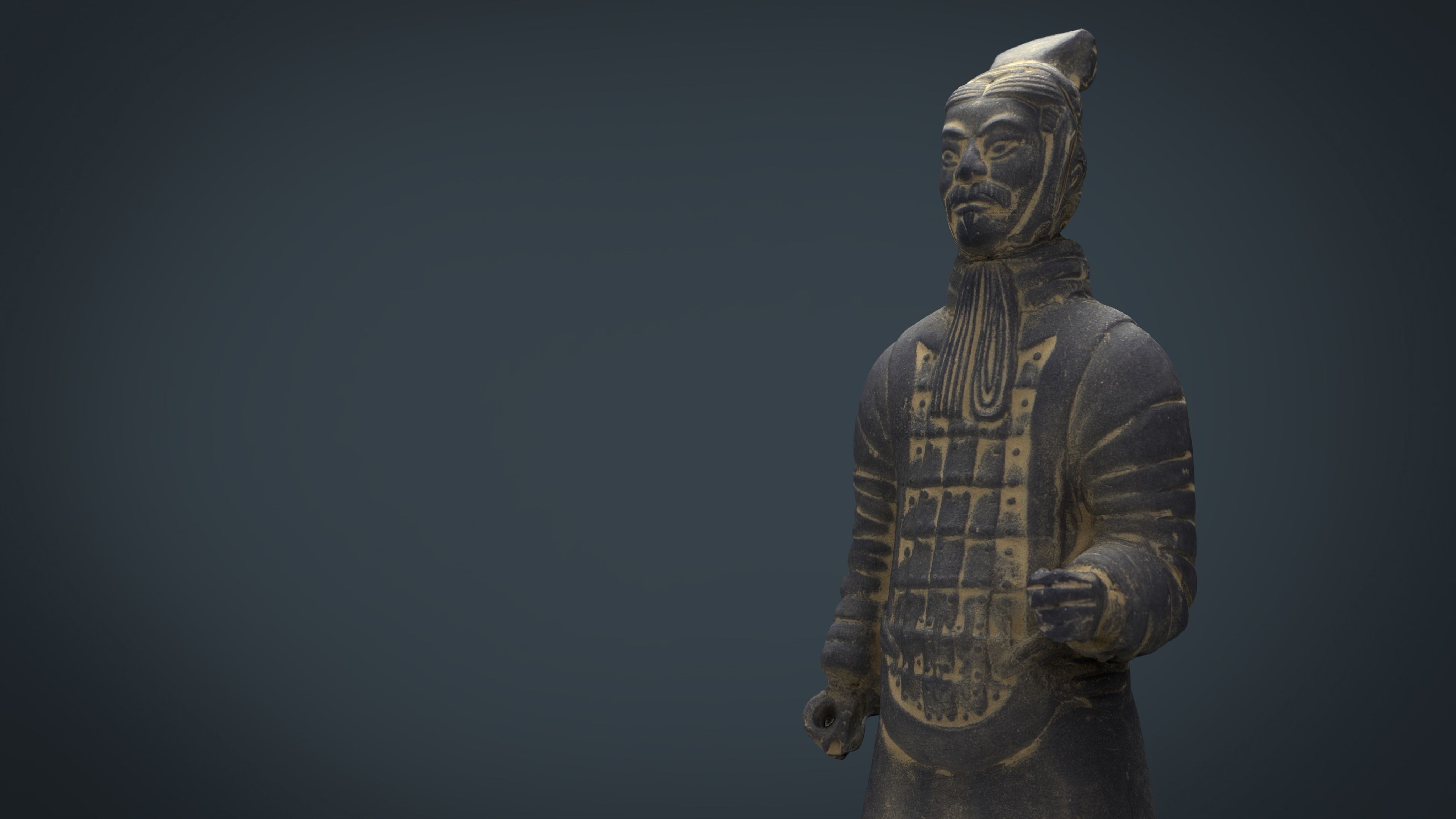 Terracotta Warriors Officer Low-poly 3D model_3
