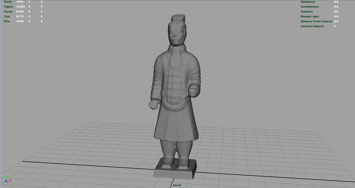 Terracotta Warriors Officer Low-poly 3D model_5