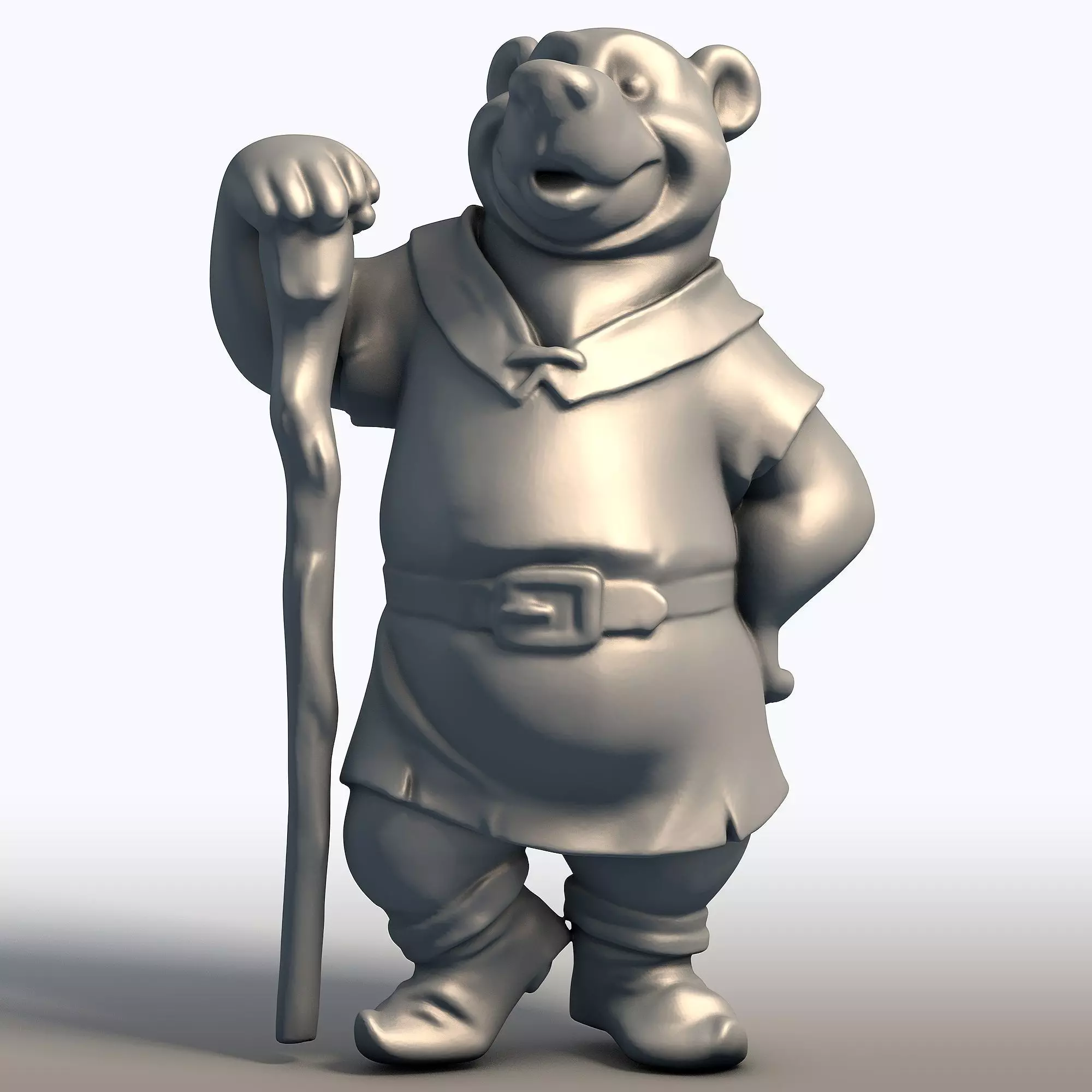 Little John Sculpture Robin Hoods Loyal Companion 3D print model