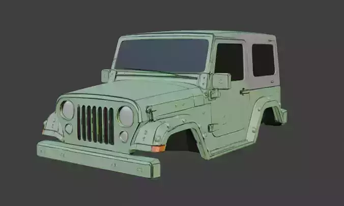 Jeep body part 3D model