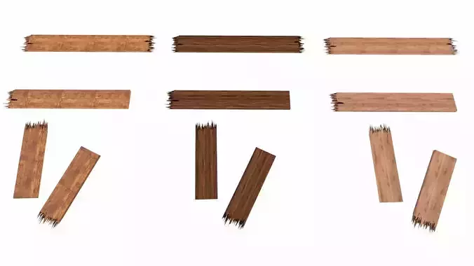 Wooden Broken Plank Damage Plank Lumber Sawdust Debris