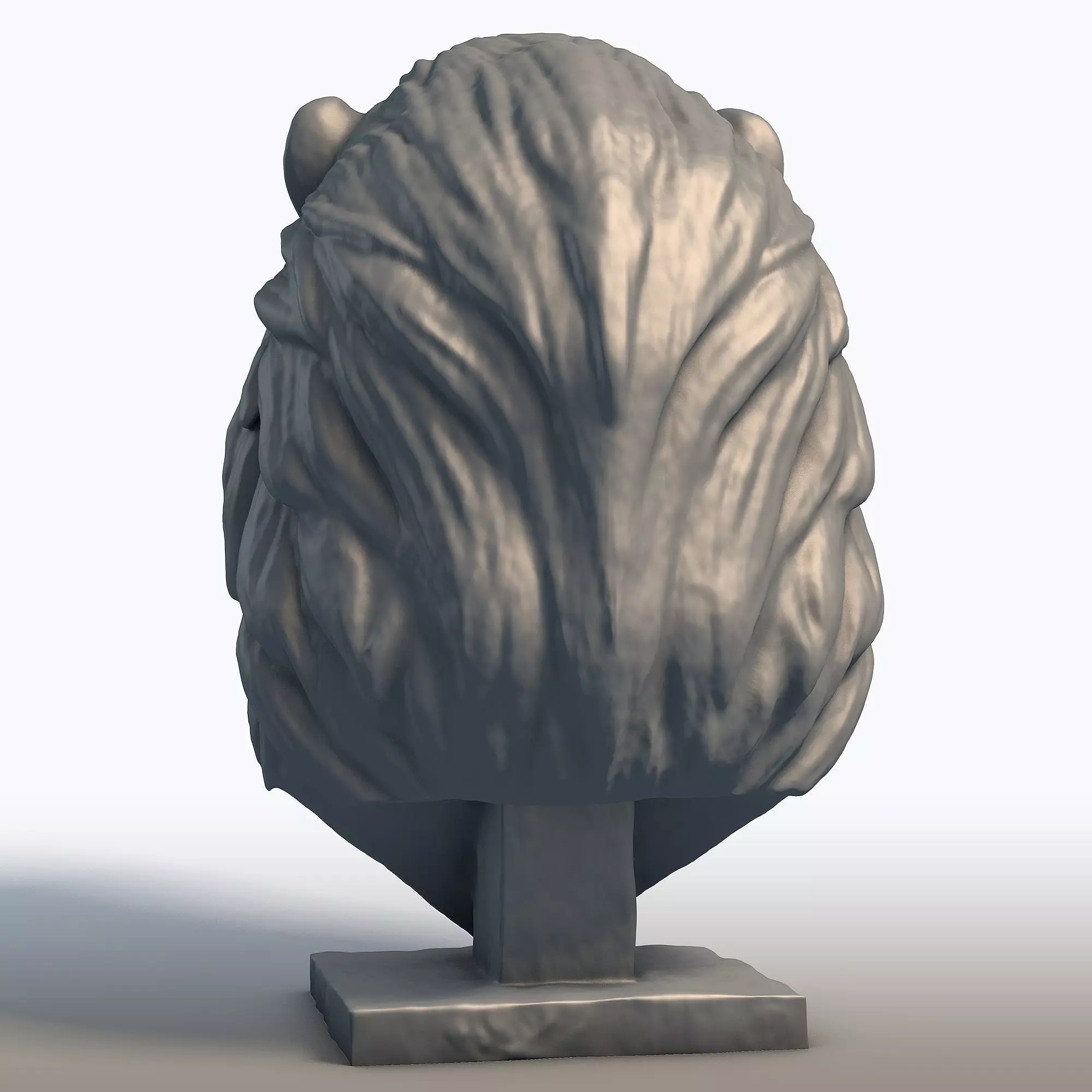 Lion Bust Sculpture Majestic Big Cat Statue 3D print model_6