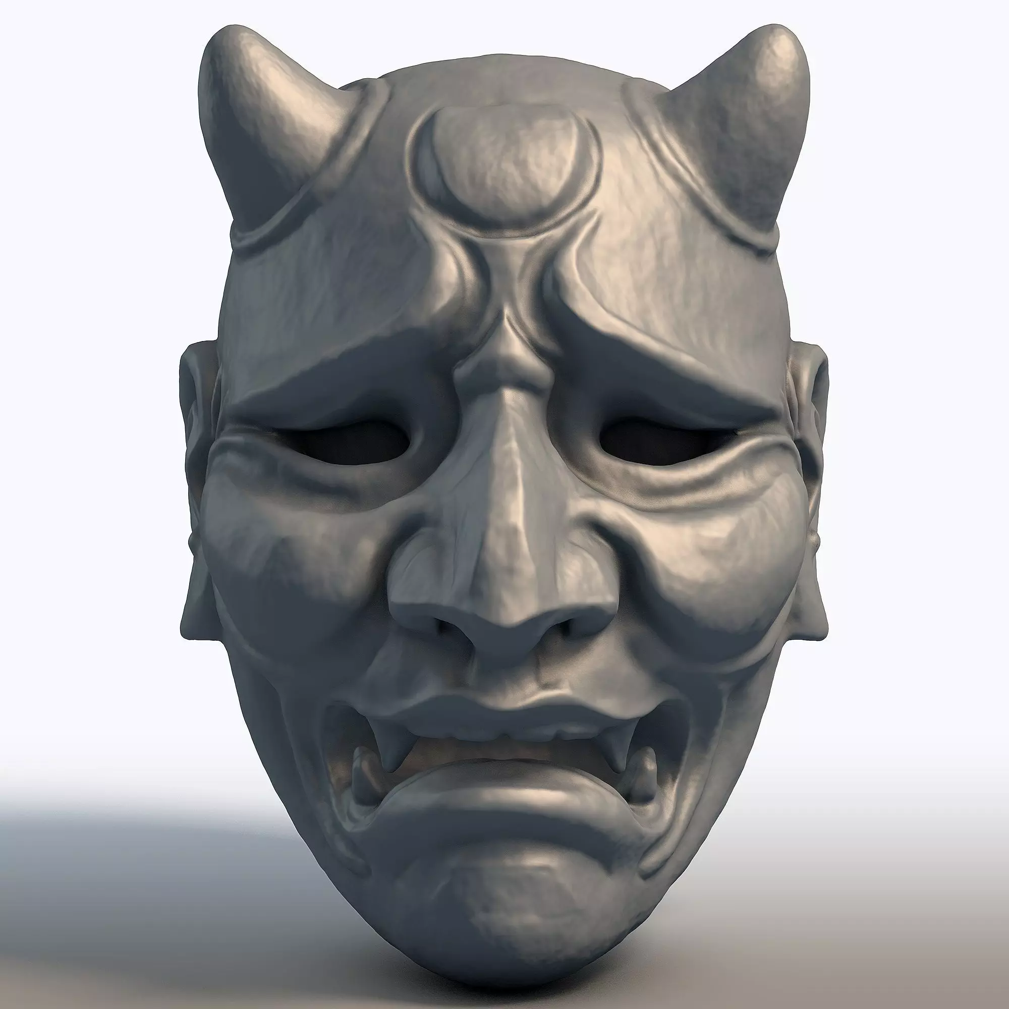 Japanese Hannya Mask Traditional Oni Demon Art 3D print model