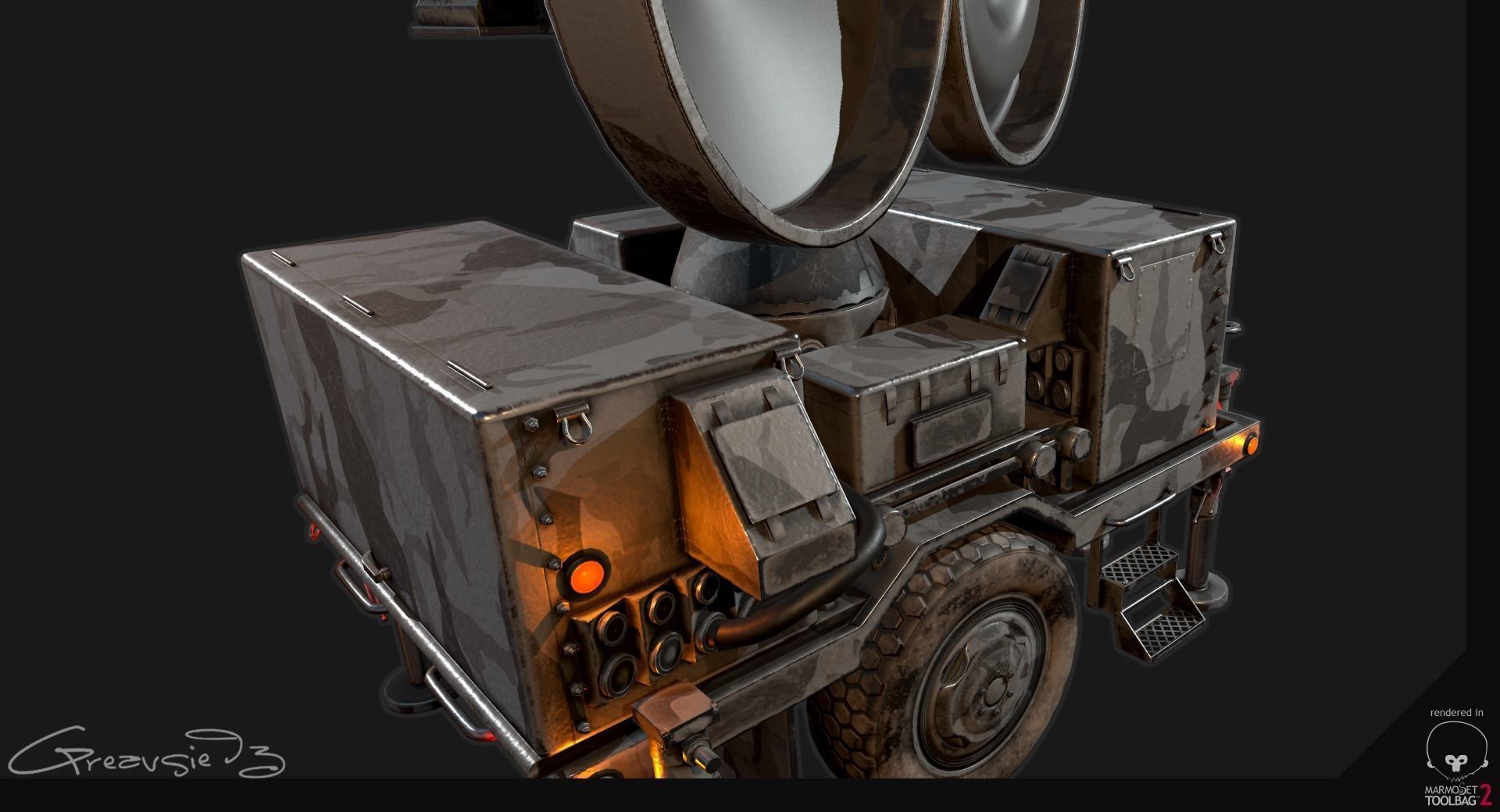 Low Poly PBR Sentinel Radar - HPIR Low-poly 3D model_11