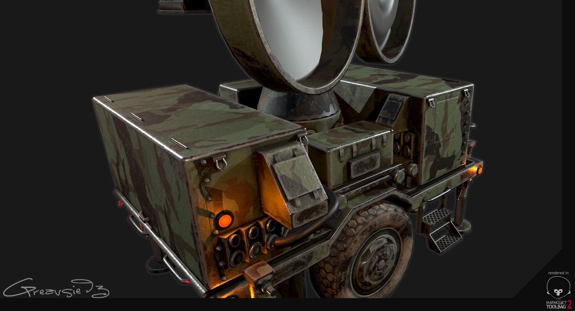 Low Poly PBR Sentinel Radar - HPIR Low-poly 3D model_12
