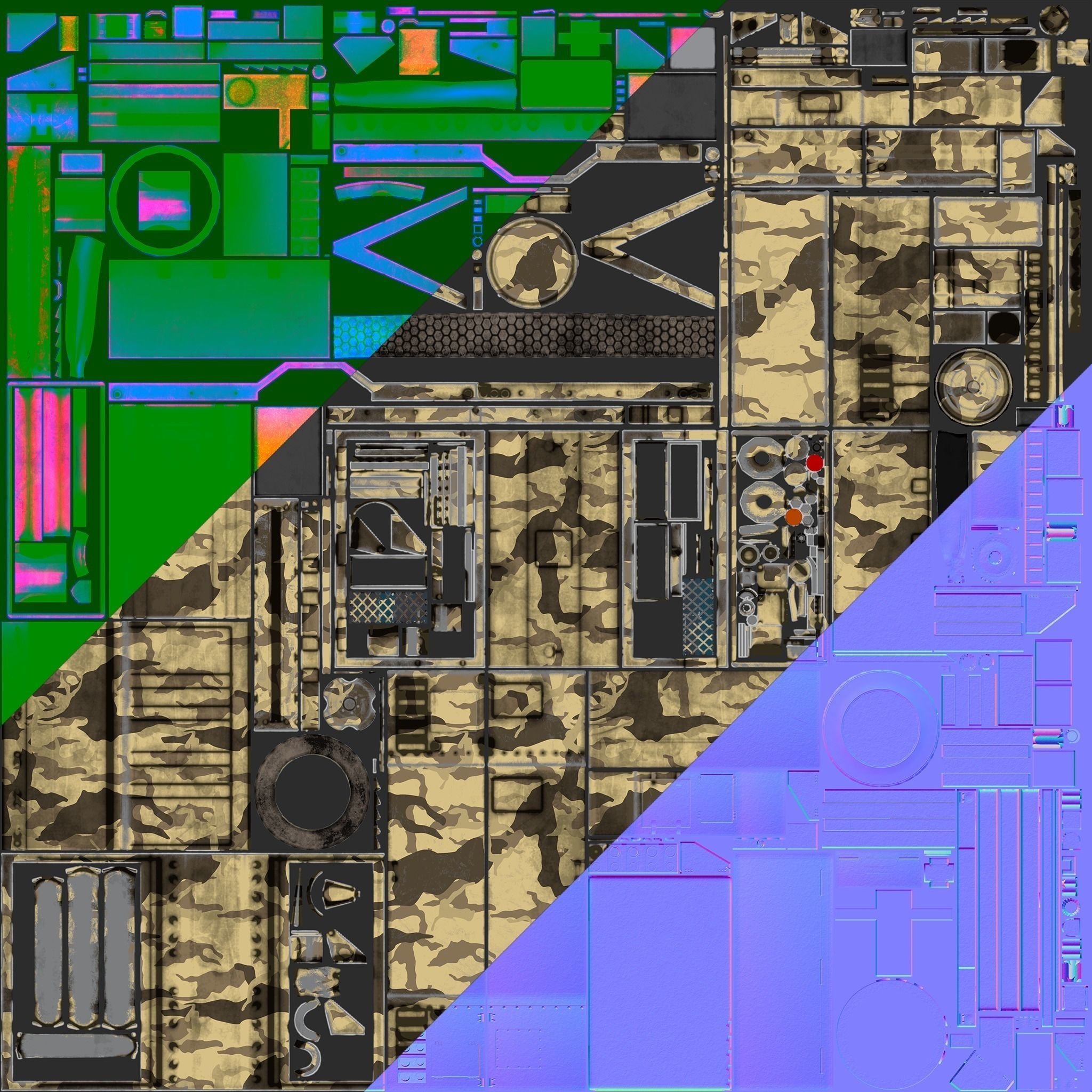 Low Poly PBR Sentinel Radar - HPIR Low-poly 3D model_16