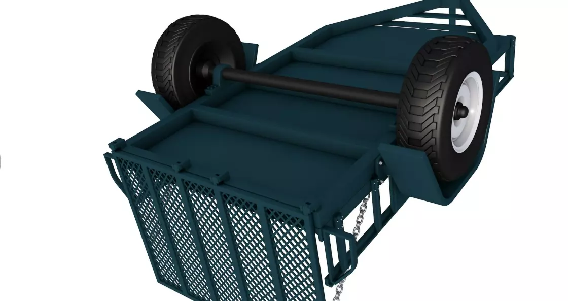 cargo trailer 3D model_4