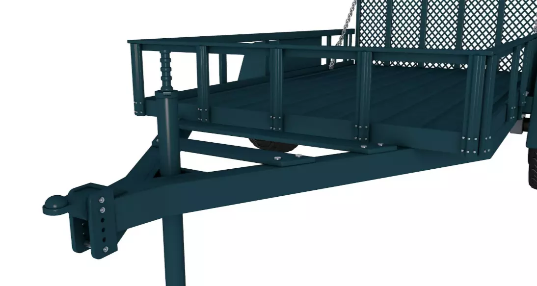 cargo trailer 3D model_1