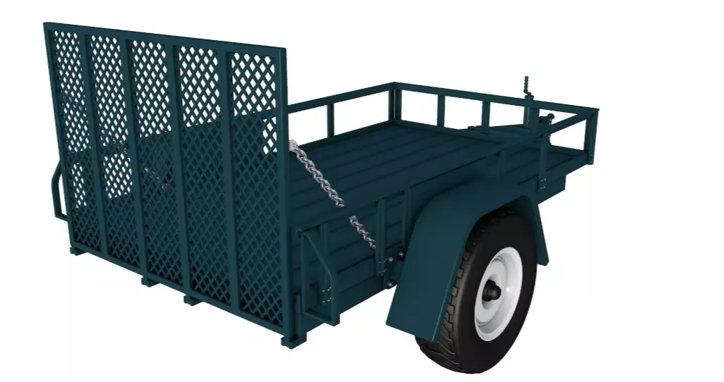 cargo trailer 3D model_2