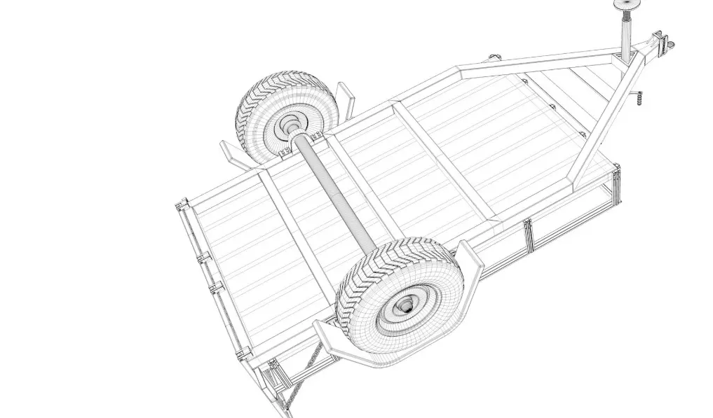 cargo trailer 3D model_7