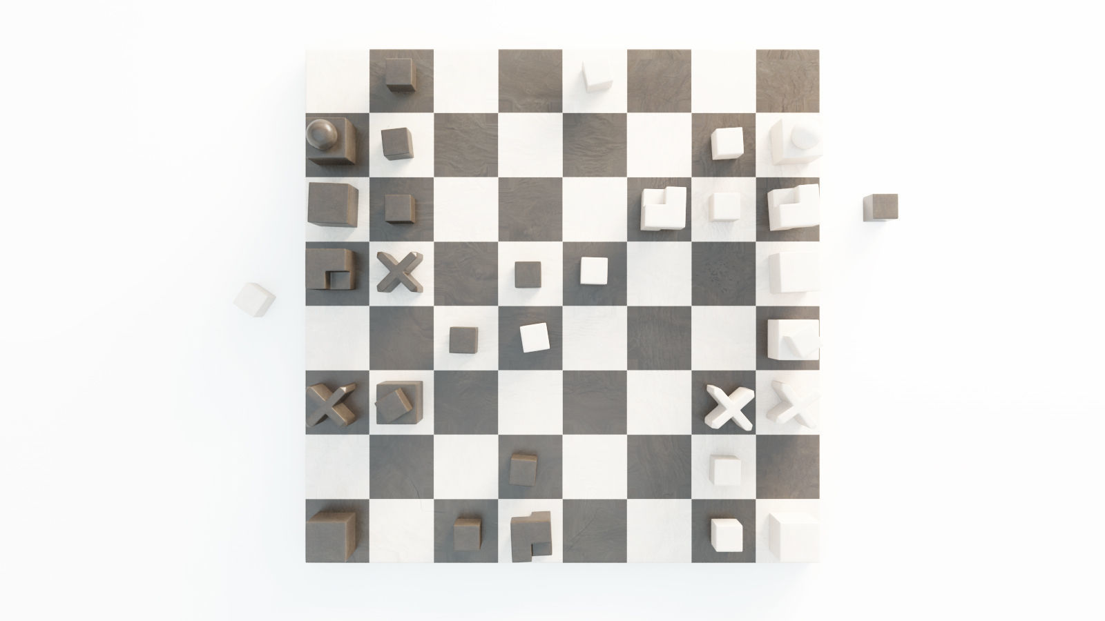 Bauhaus Chess Set 3D model_1