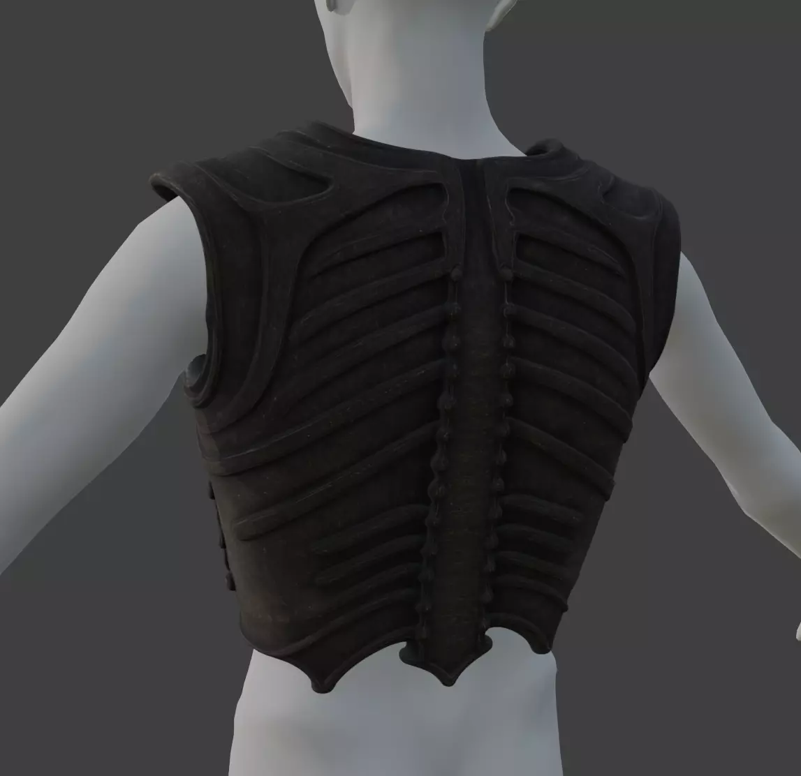 SKELETON RIB CAGE CHEST ARMOR 3D print model_3