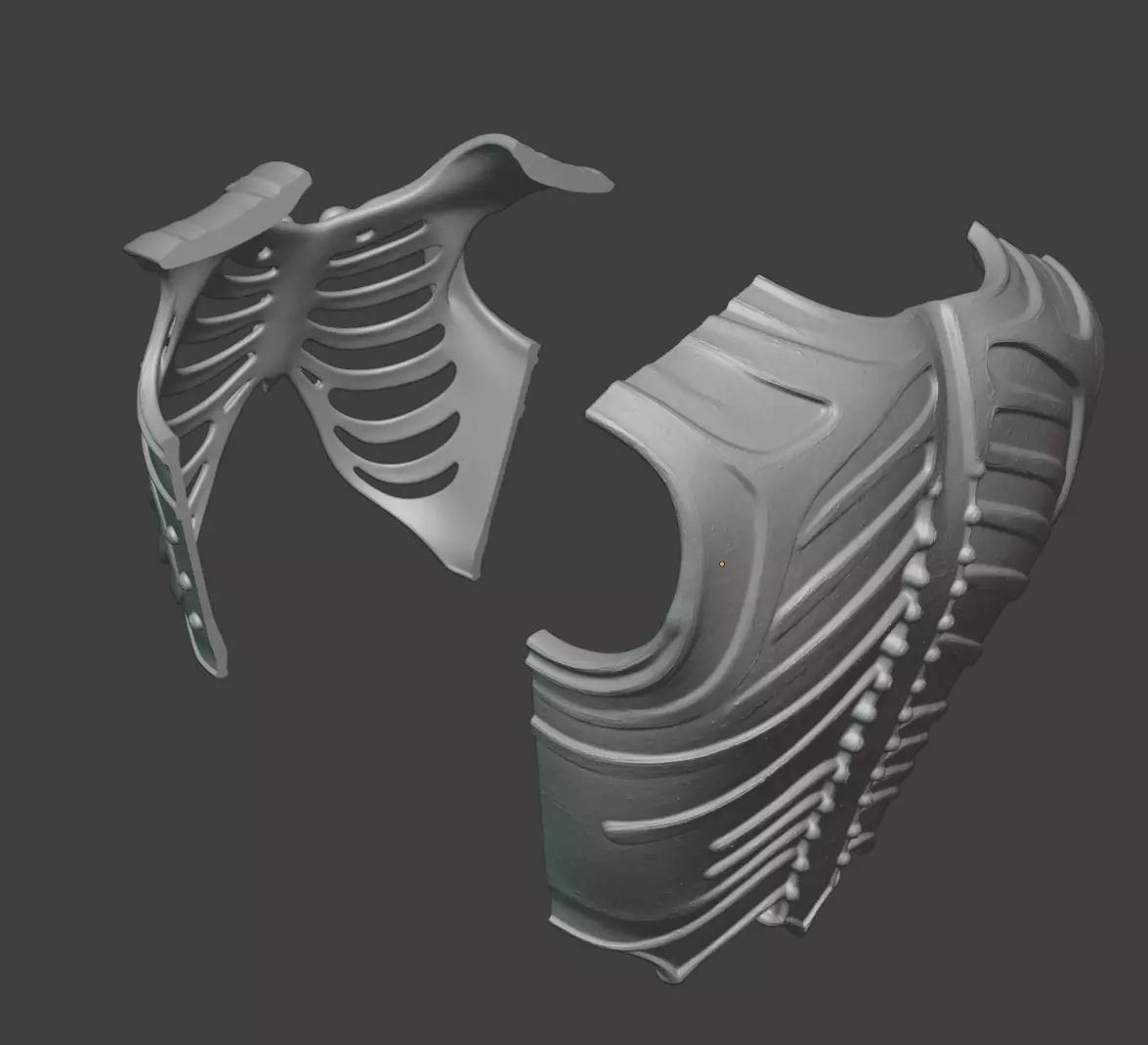 SKELETON RIB CAGE CHEST ARMOR 3D print model_10