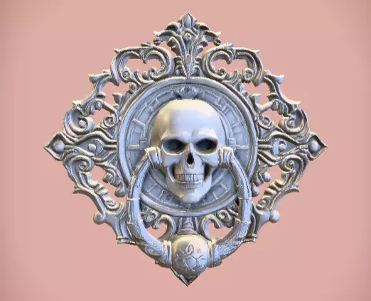 Haunted Mansion Door Knocker 3D Model Low-poly 3D model_0