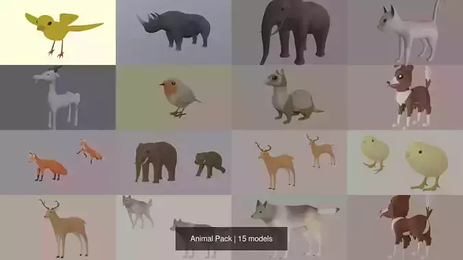 Animal Pack 3D Model Collection