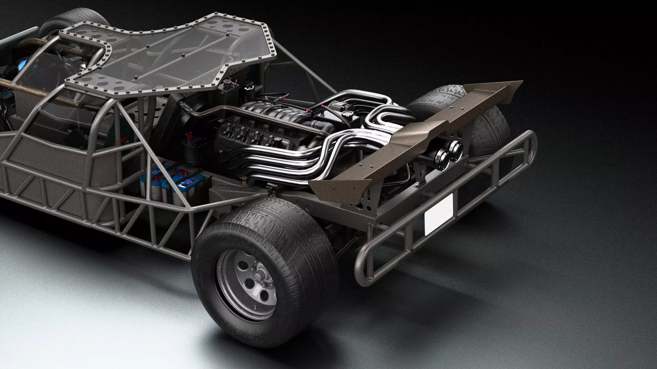 Fast Furious 6 Custom Flip Car Low-poly 3D model_6