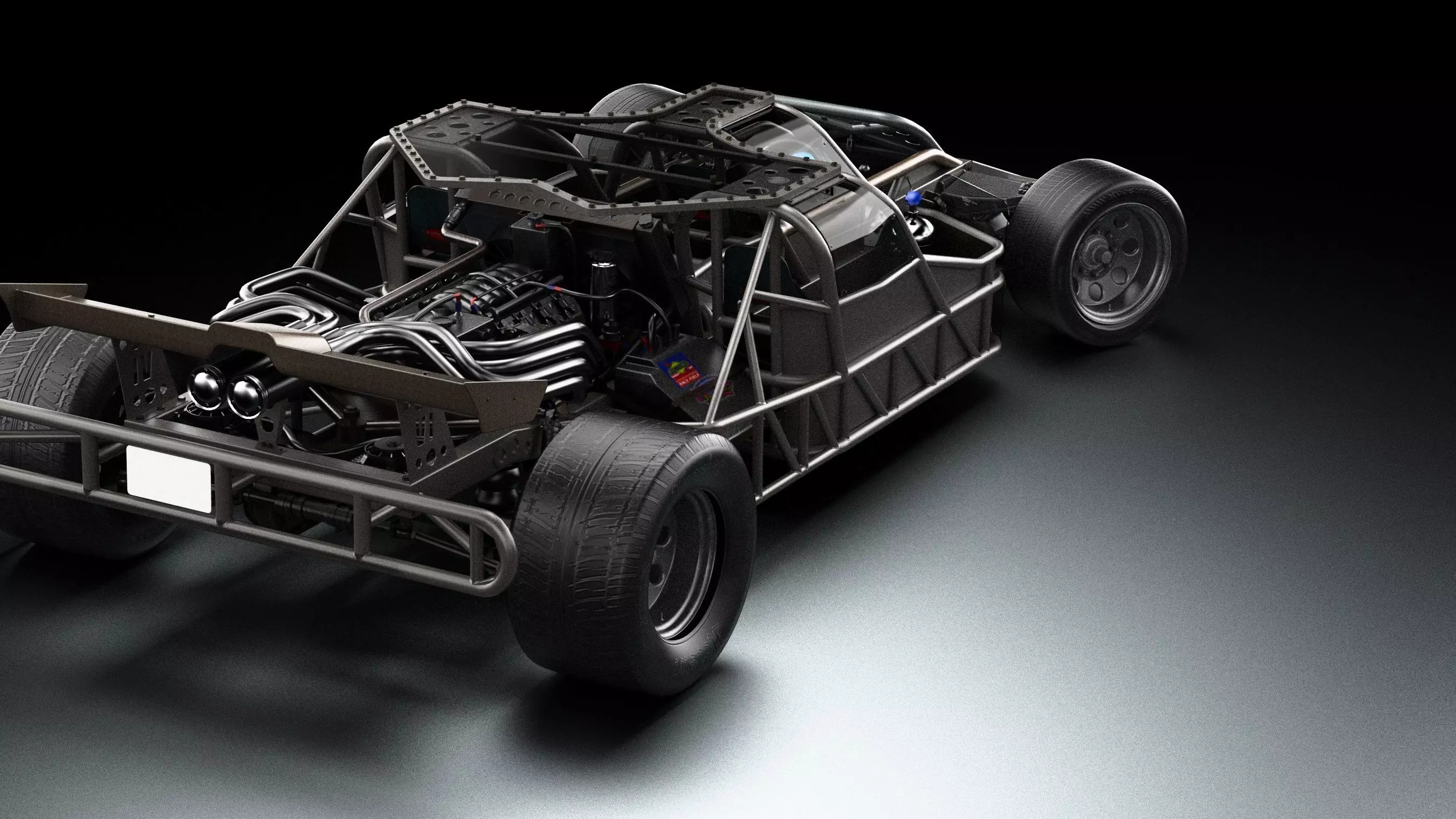 Fast Furious 6 Custom Flip Car Low-poly 3D model_2