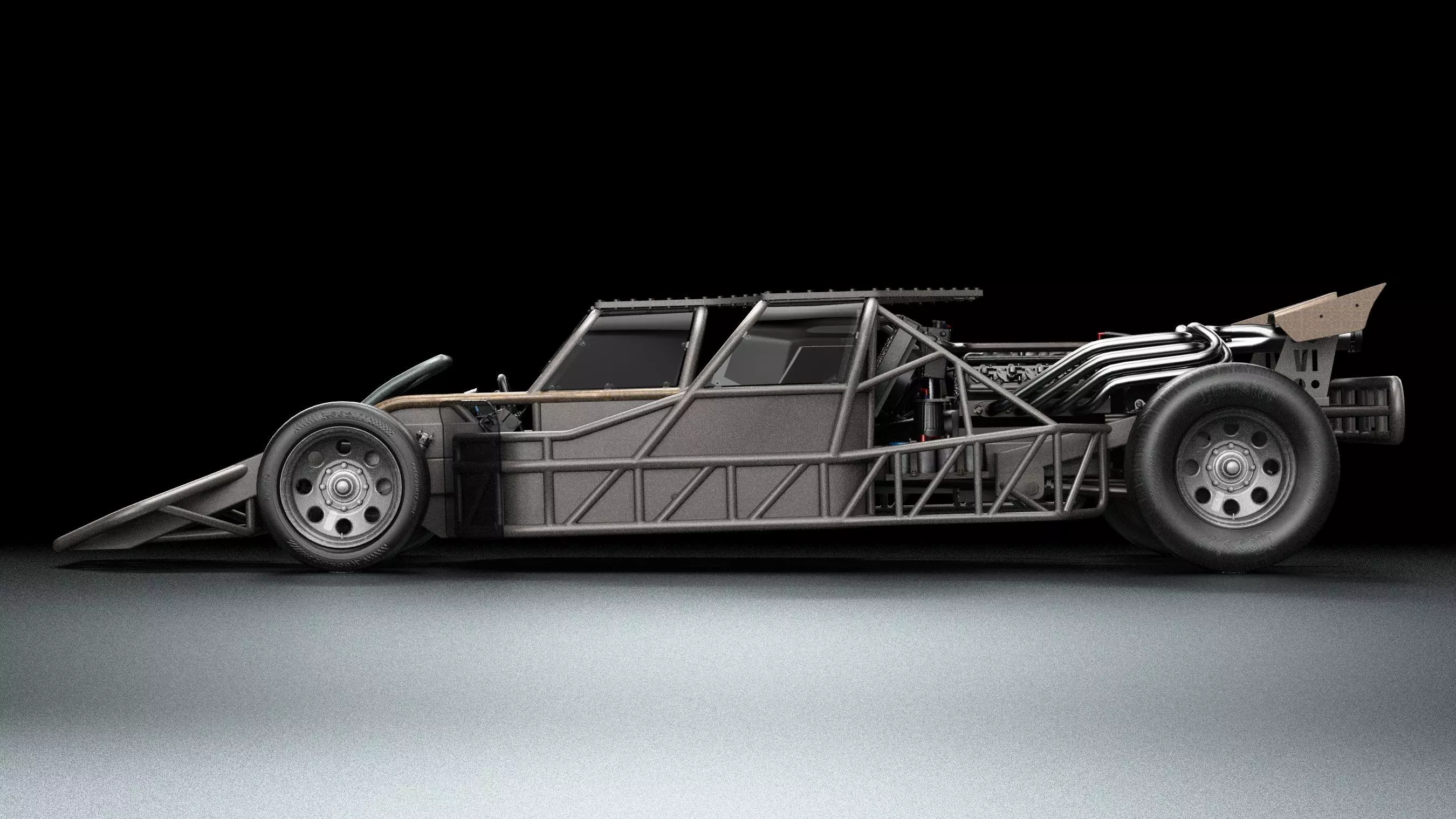 Fast Furious 6 Custom Flip Car Low-poly 3D model_8