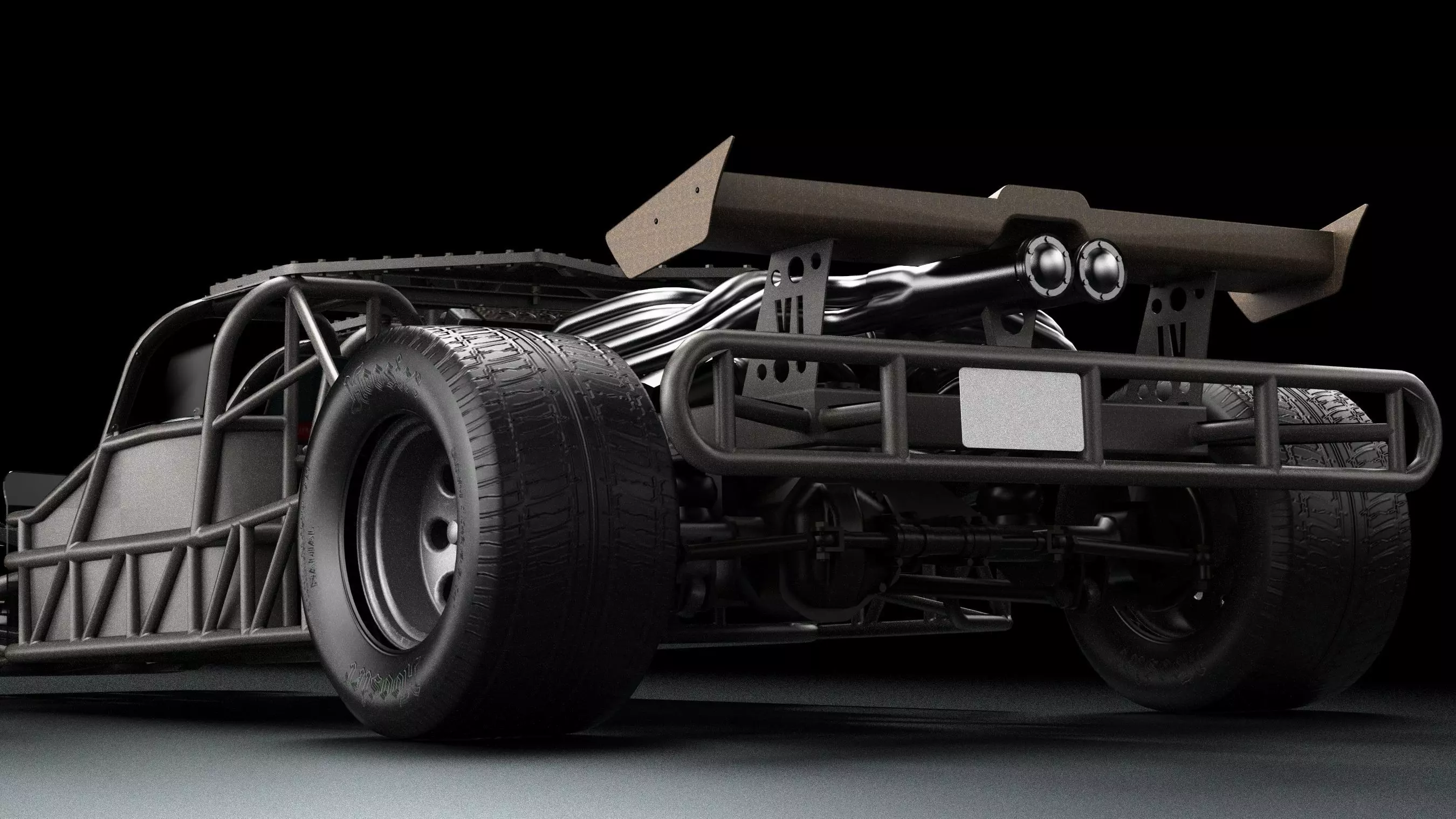 Fast Furious 6 Custom Flip Car Low-poly 3D model_3