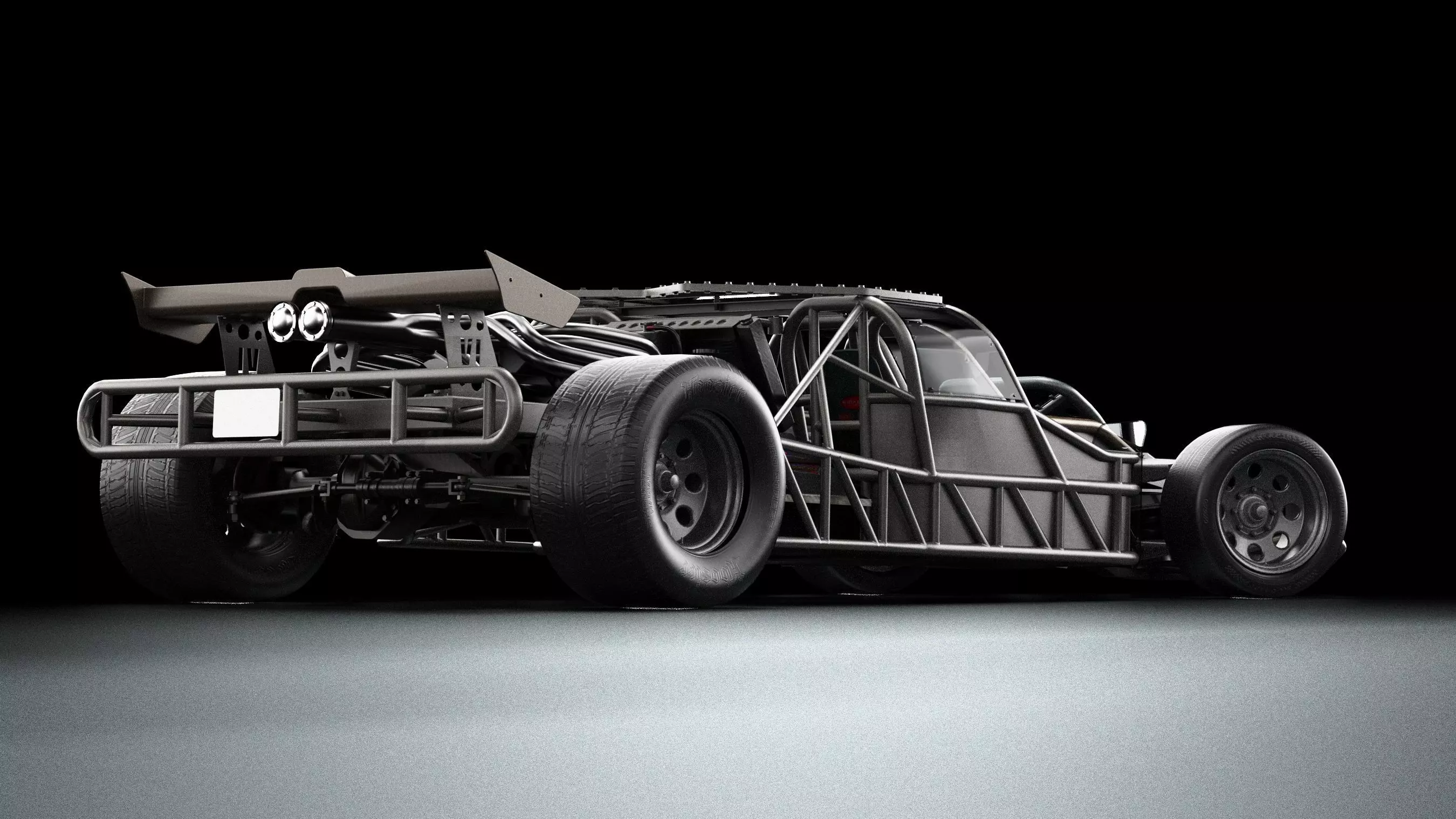 Fast Furious 6 Custom Flip Car Low-poly 3D model_5