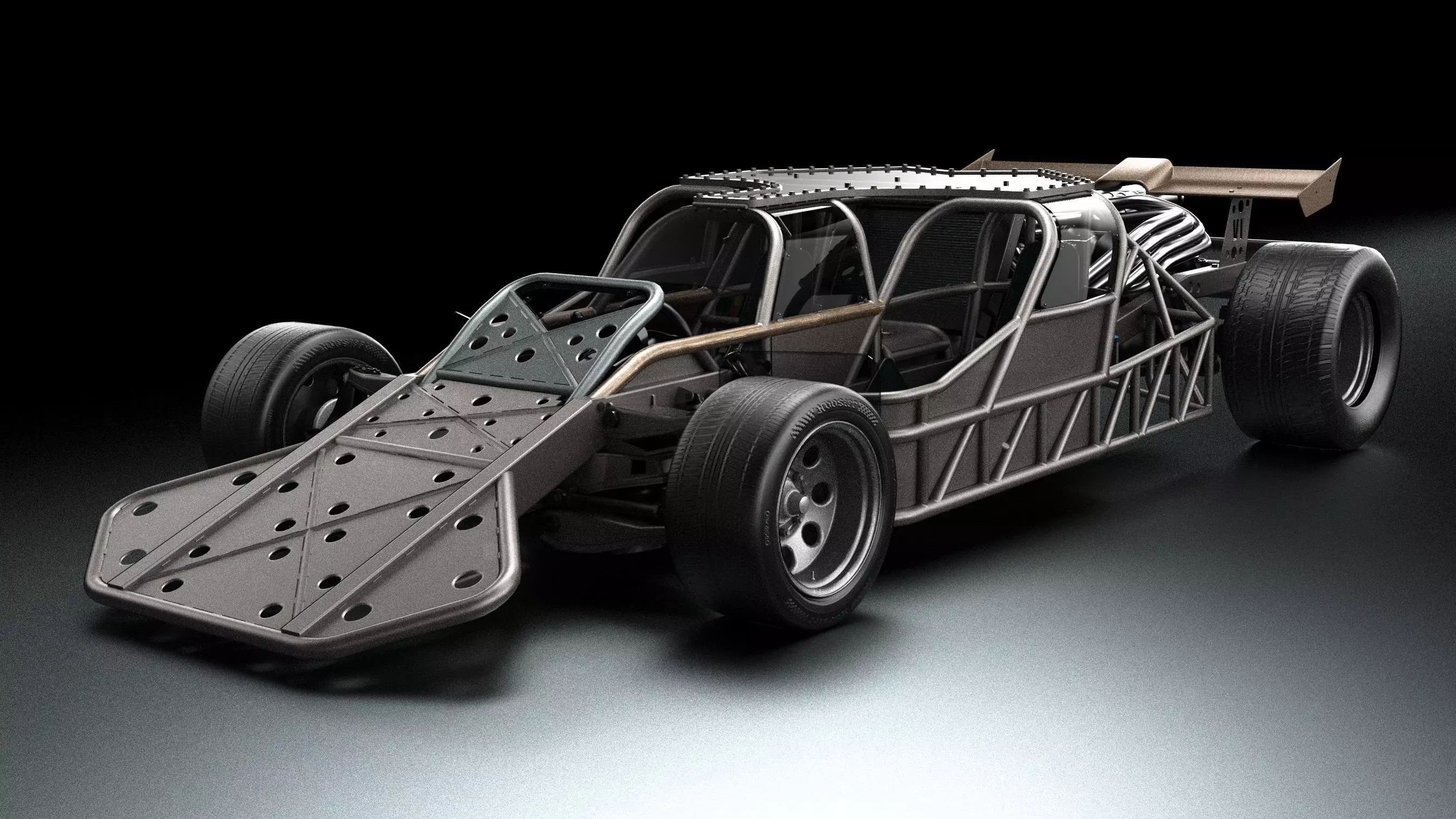 Fast Furious 6 Custom Flip Car Low-poly 3D model_0