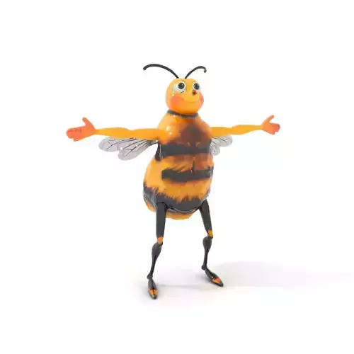 Fuzzy Bee Character model pack Low-poly 3D model