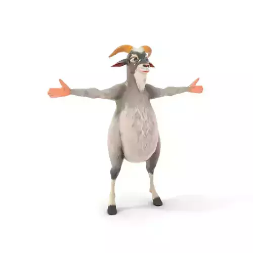 Playful Goat Character model pack Low-poly 3D model