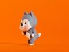 Wolf Character Cartoon Chibi Kawaii Rigged Animated Low-poly 3D model_1