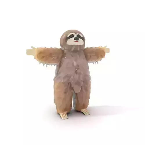 Joyful Sloth Plush model pack Low-poly 3D model