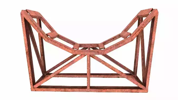 Industrial Junkyard Stand Metal 3D Model