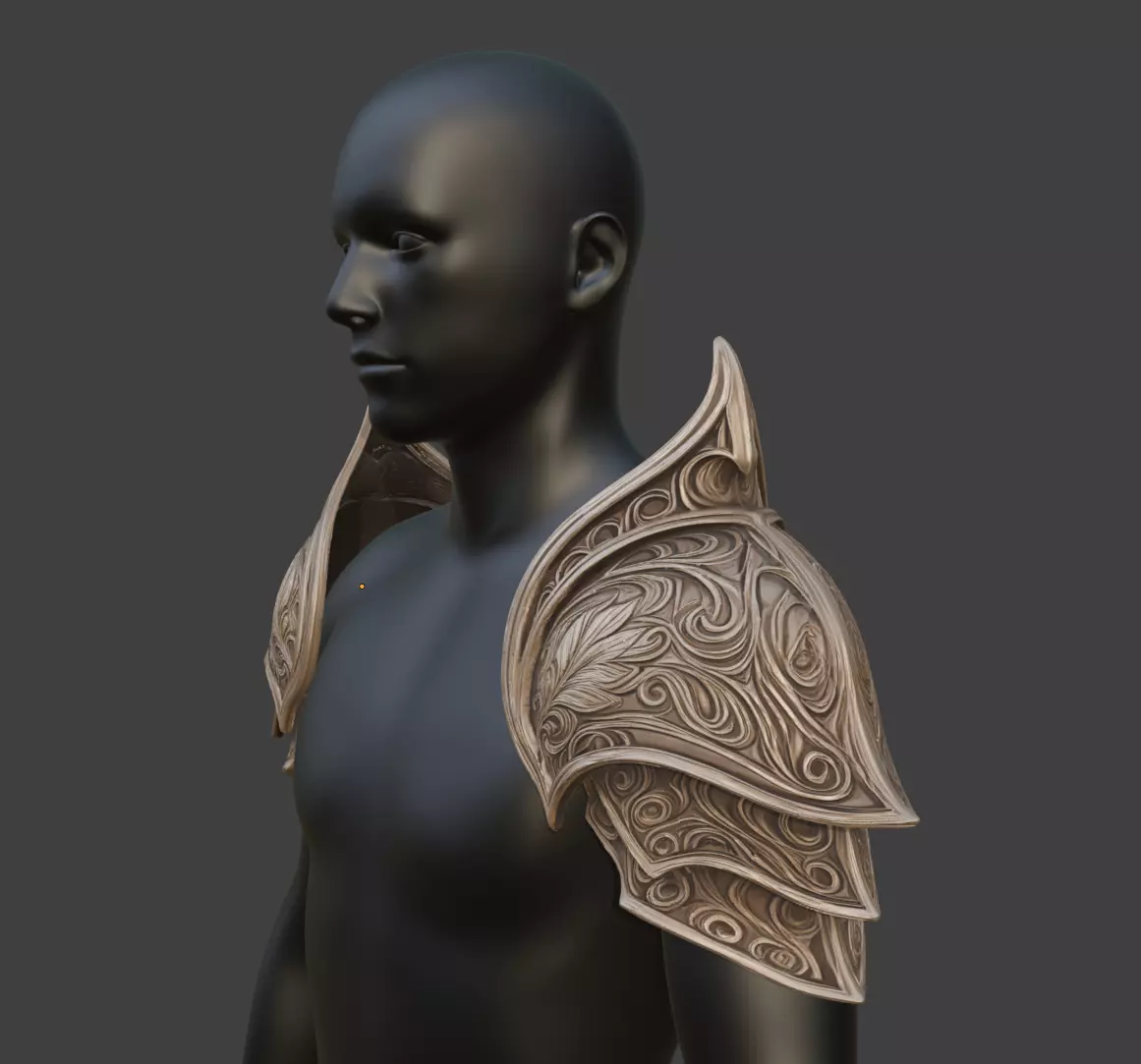 ELF ARMOR SHOULDER PADS 3D print model_1