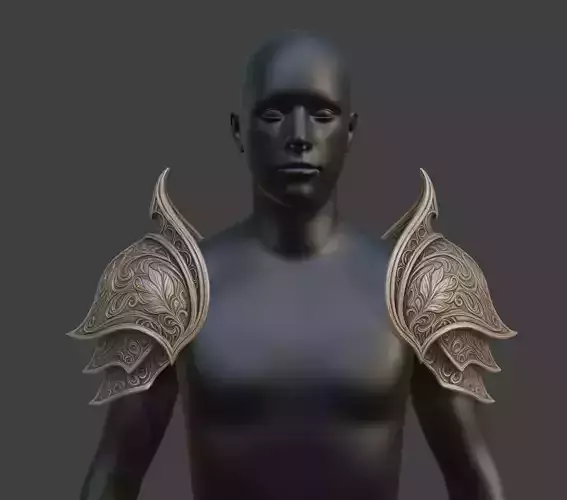 ELF ARMOR SHOULDER PADS 3D print model
