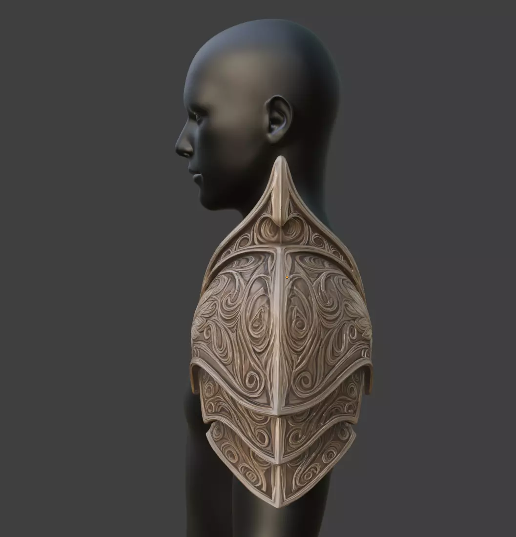 ELF ARMOR SHOULDER PADS 3D print model_2