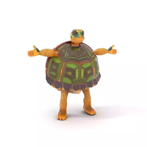 Colorful Tortoise Character model pack Low-poly 3D model