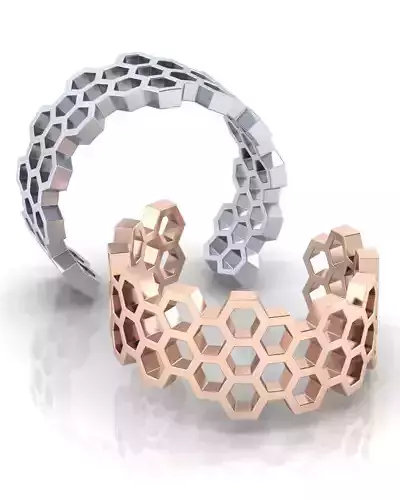 honeycomb gold ring 