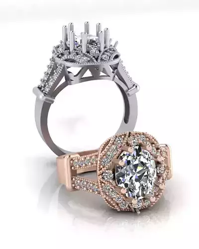 oval halo engagement jewelry ring