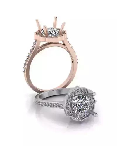 engagement halo jewelry ring
