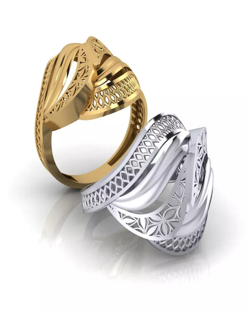 fusion gold ring luxury 3D print model