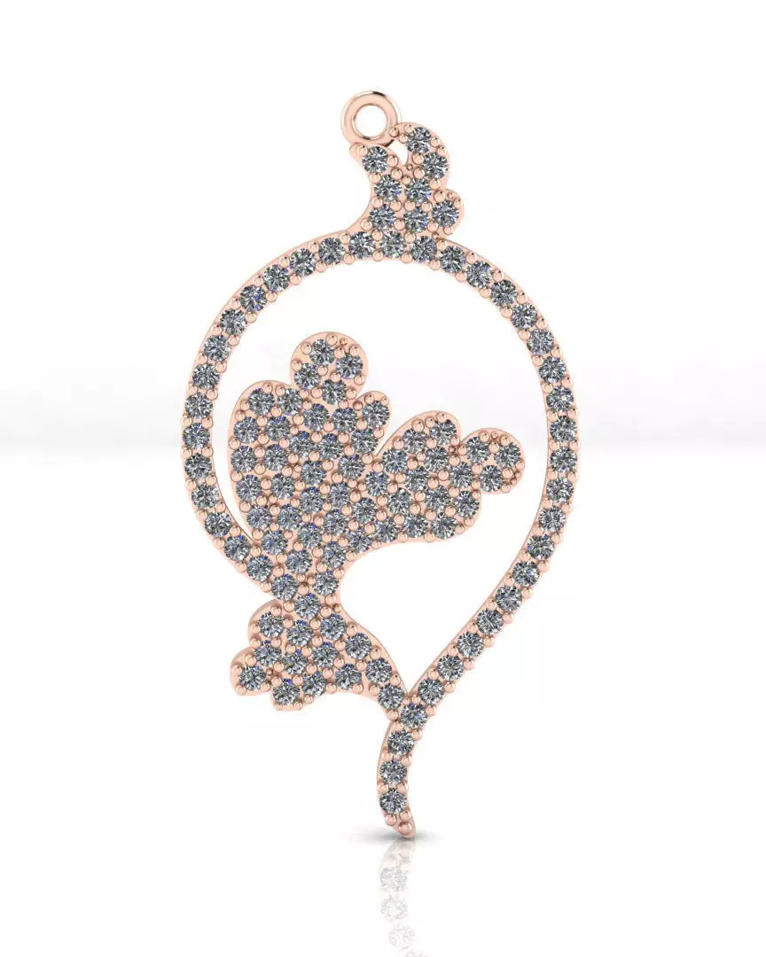 free jewelry pendant Free 3D print model