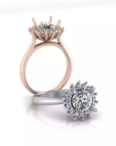 cluster engagement jewelry ring