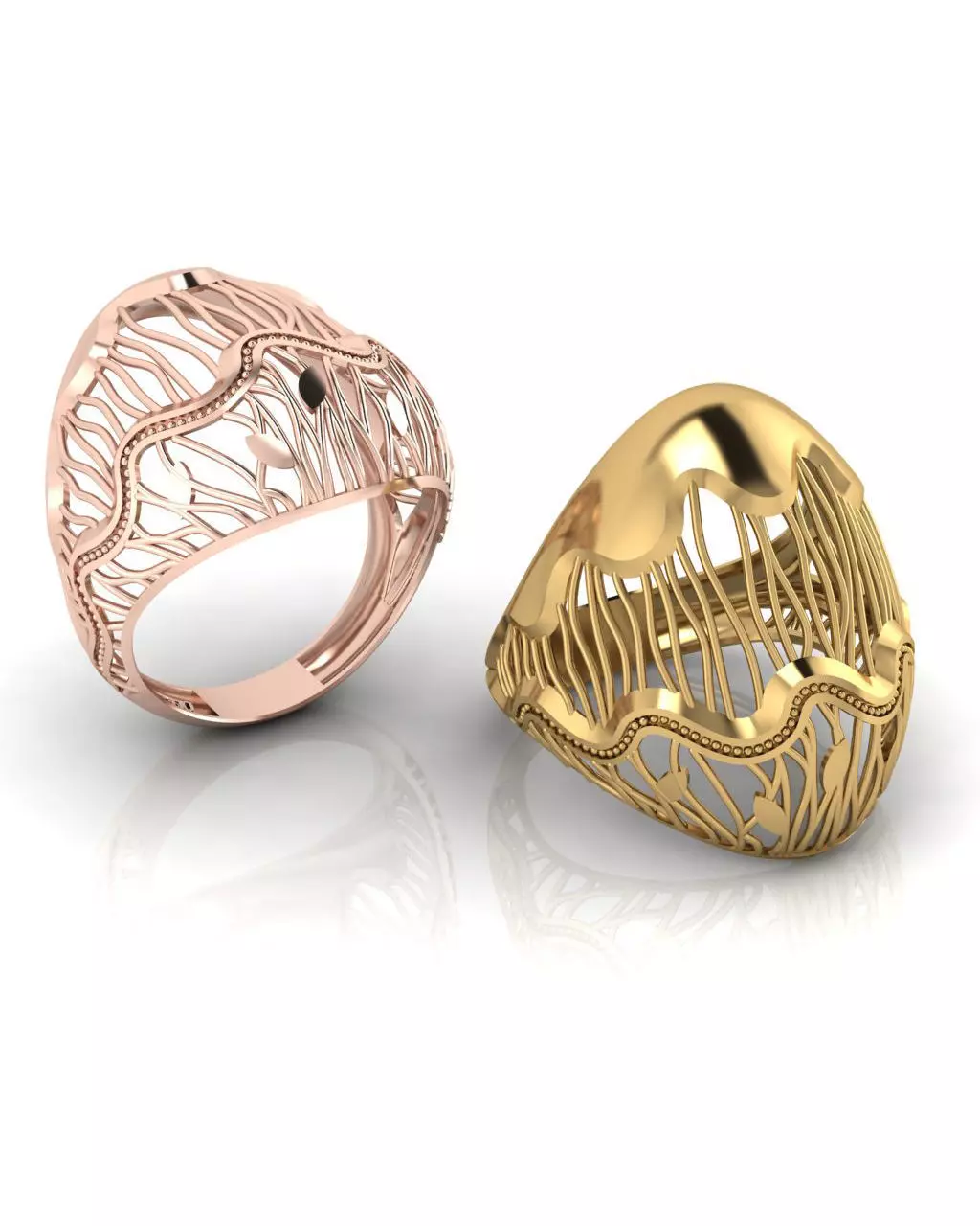 fusion gold ring luxury 3D print model_0