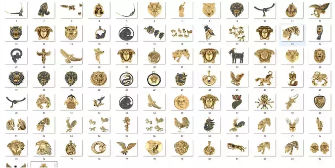 ANIMAL PENDANT COLLECTION 3DM