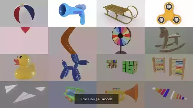 Toys Pack 3D Model Collection