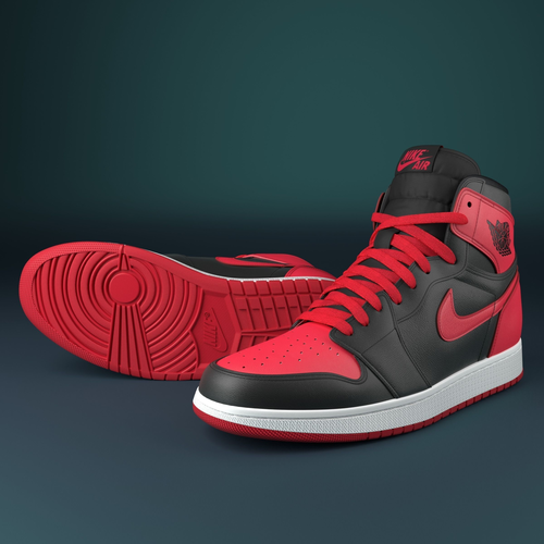 nike air jordan 1        BANNED 3D model
