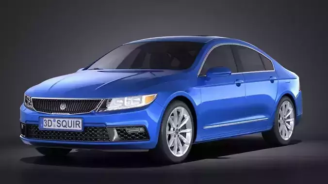 Generic Luxury Sedan 2016 VRAY 3D model