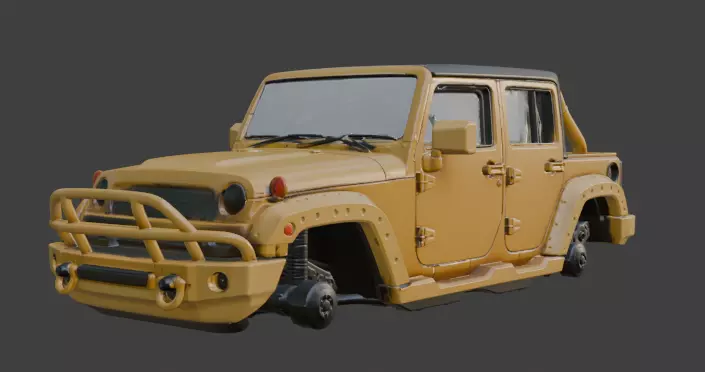 Jeep Upper Body Part 3D model